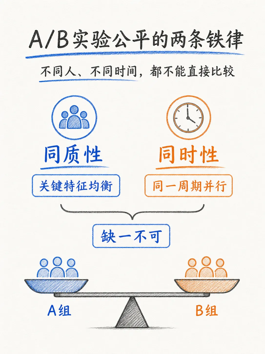 A/B实验的公平铁律：同质性与同时性笔记配图