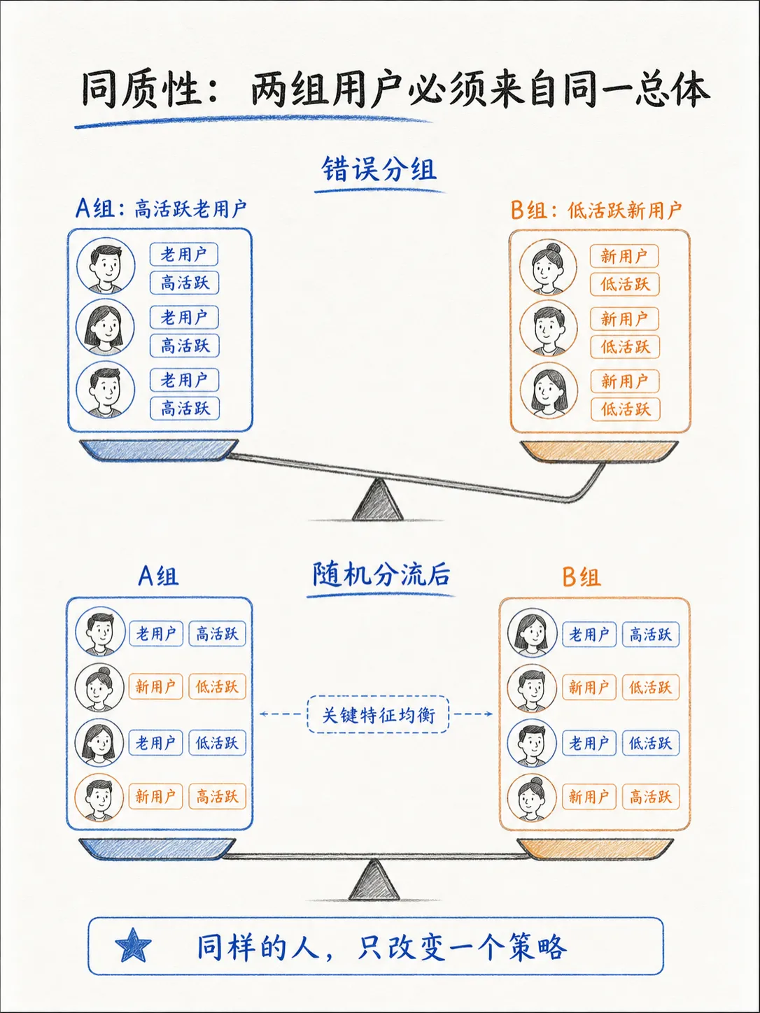 A/B实验的公平铁律：同质性与同时性笔记配图