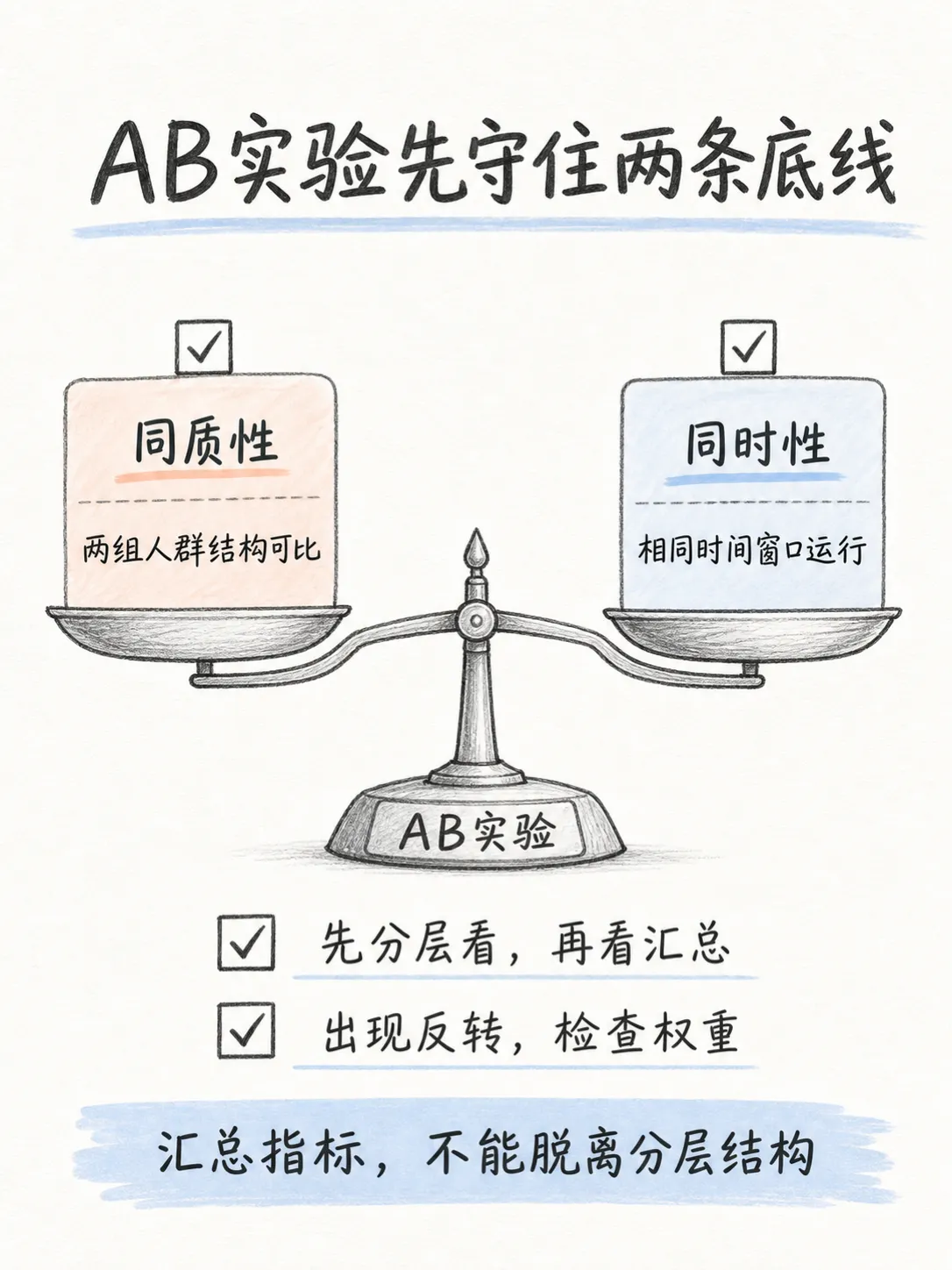 辛普森悖论,AB实验分流的数据陷阱笔记配图