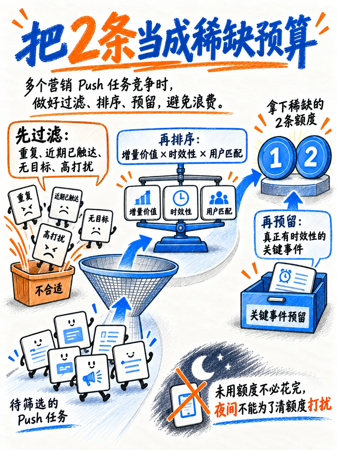 只能发2条：厂商push限额生存指南笔记配图