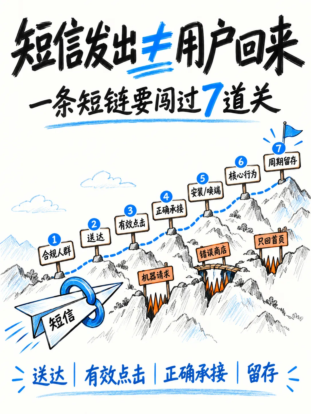 短信召回：从一条短链到完整回流链路笔记配图