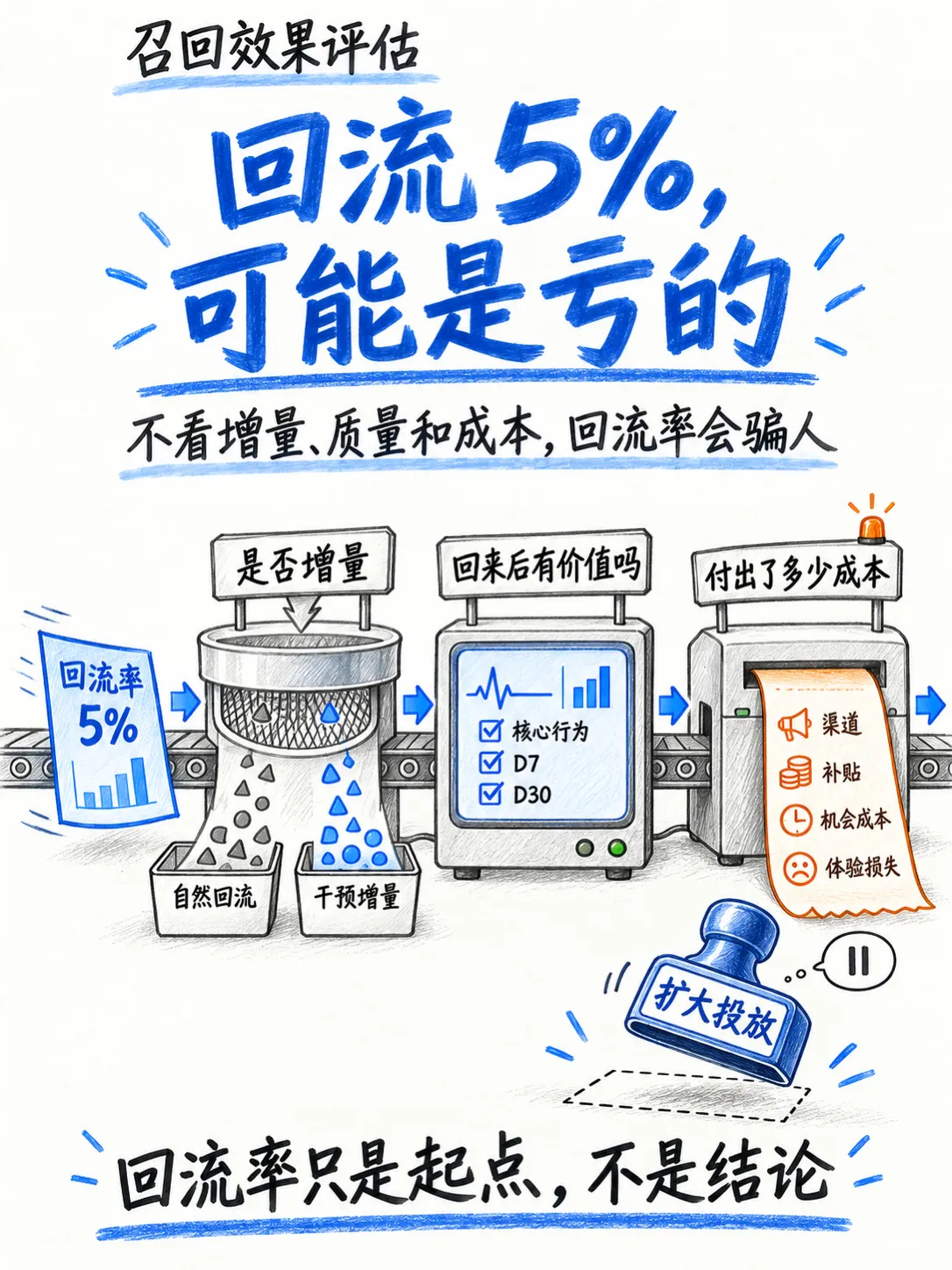 召回效果评估:用RFM把回流率变成价值决策笔记配图
