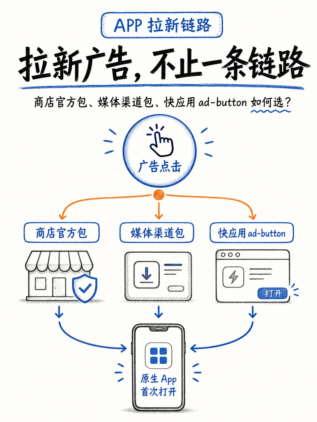 拉新广告：不是一条漏斗，而是一组转化链路笔记配图