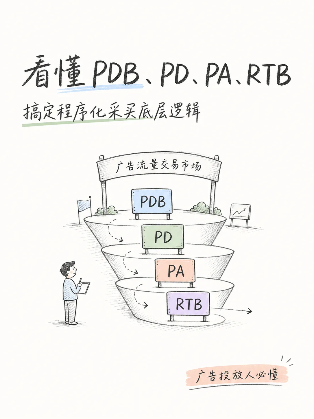 看懂 PDB、PD、PA、RTB，搞定程序化采买底层逻辑笔记配图