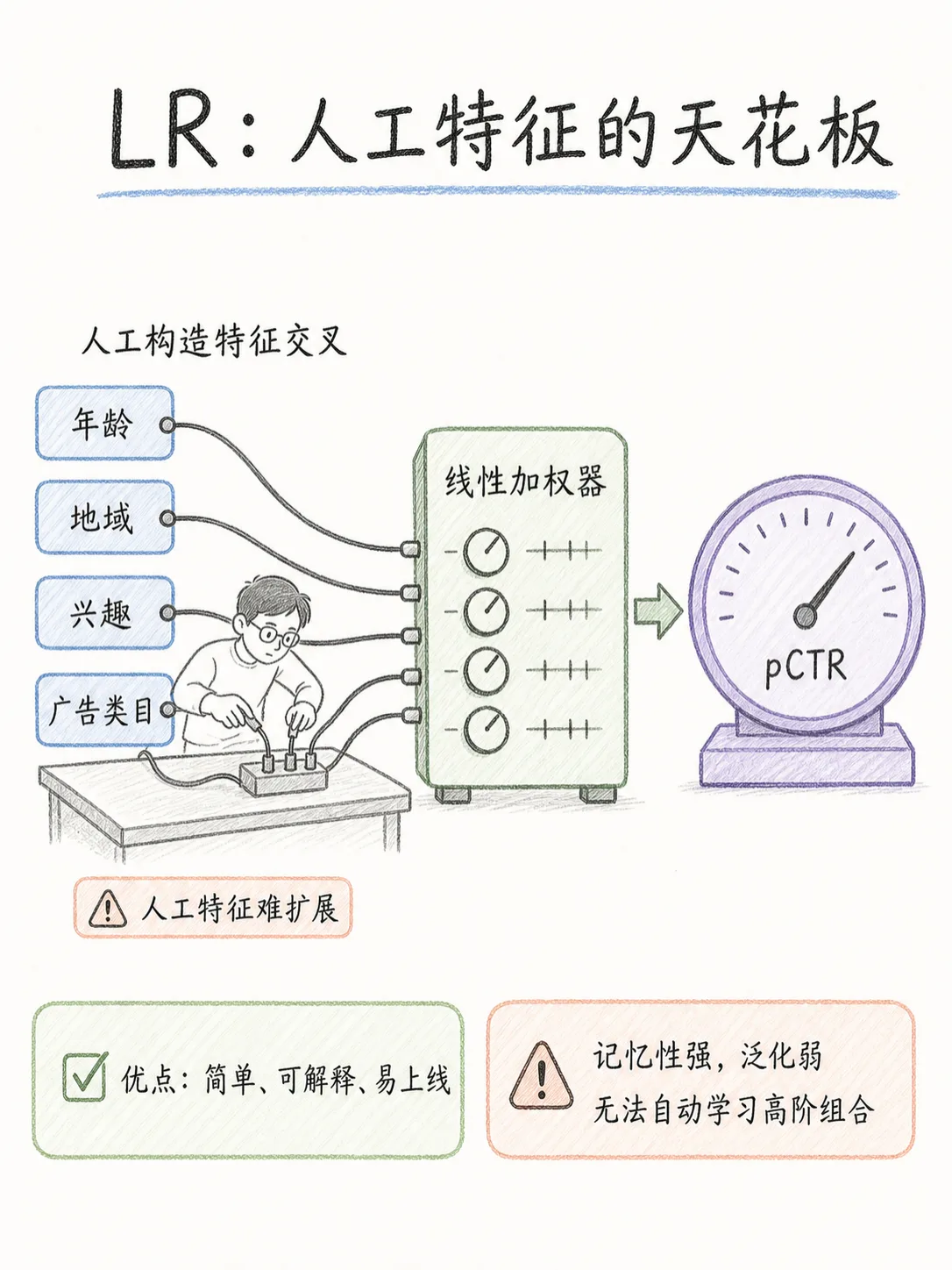 召回粗排主打轻量化，为何精排阶段得上 DeepFM、MMOE 与 ESMM？笔记配图
